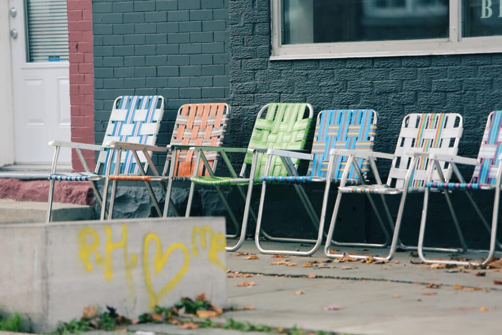 colored chairs