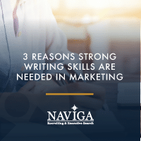 strong writing skills needed in marketing